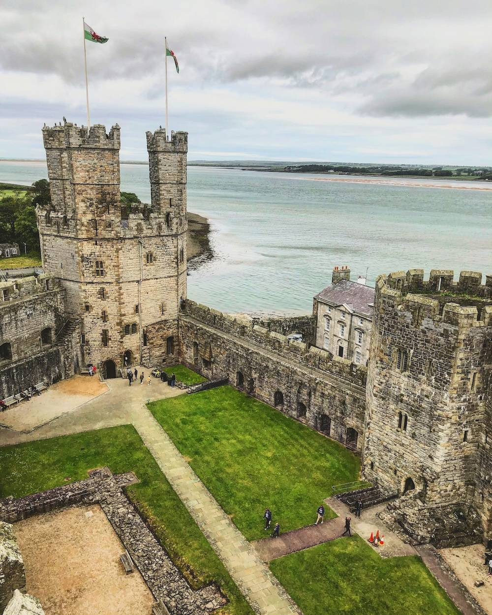 Image of a castle in Wales. 